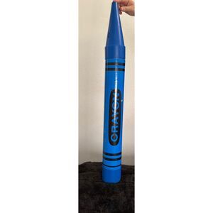 34" Vintage 1988 Fantazia Blue Crayola  Coin Bank giant crayon
